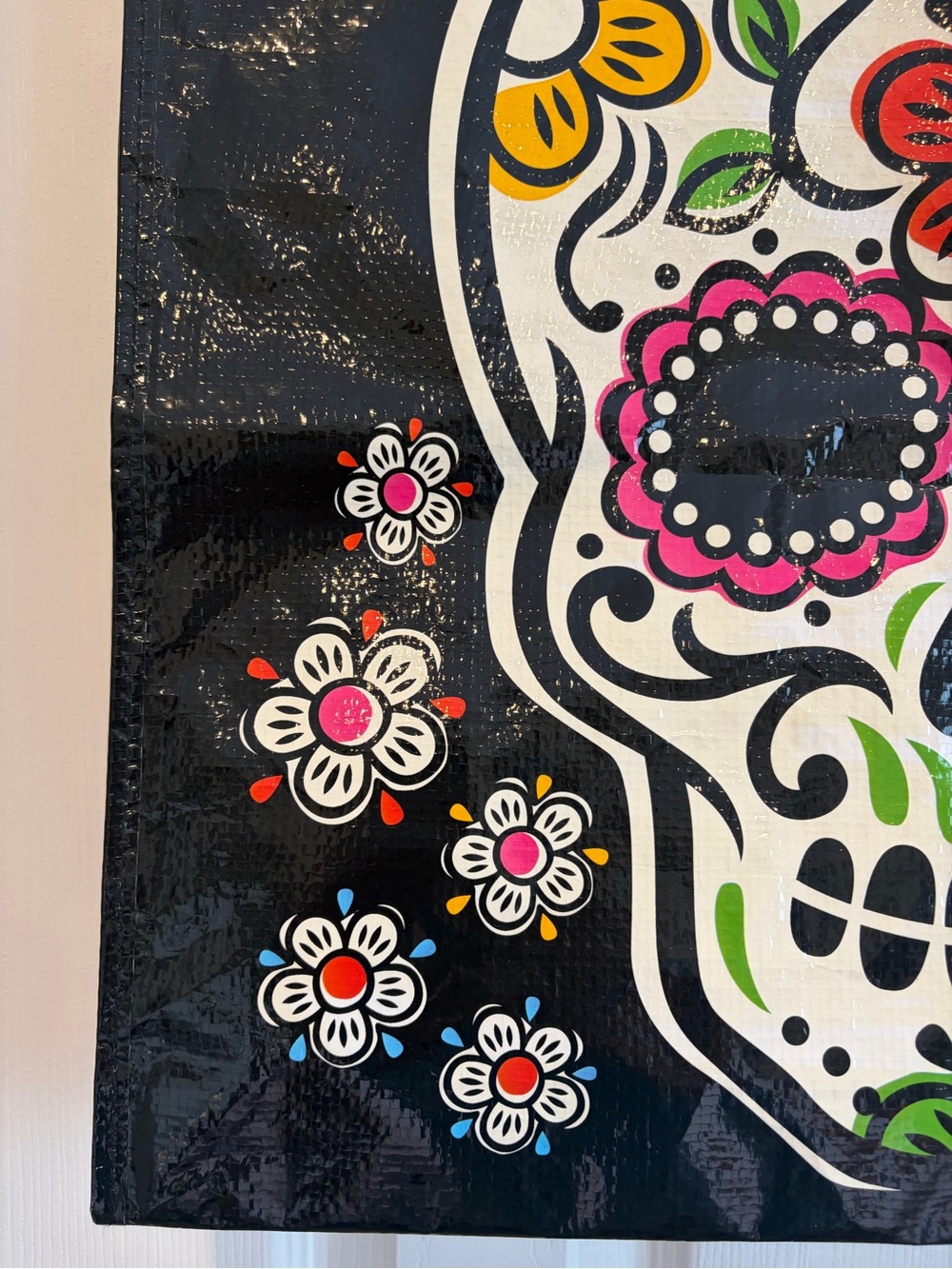 TJ Maxx Sugar Skull Reusable Tote Bag 💀🌹🌼🛍️ - Picture 3 of 8